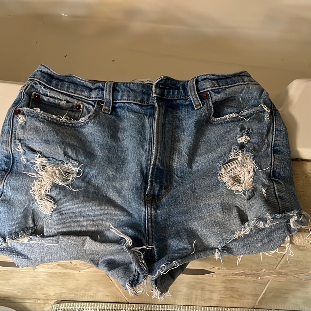 Distressed Denim Shorts